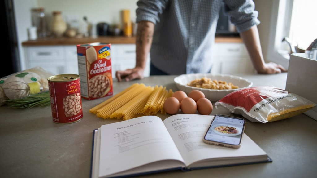 Quick pasta dish for dinner when you have no ideas.