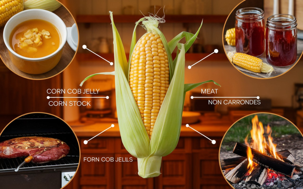 A variety of creative uses for corn cobs, including homemade corn stock, corn cob jelly, and corn cobs as natural fire starters.